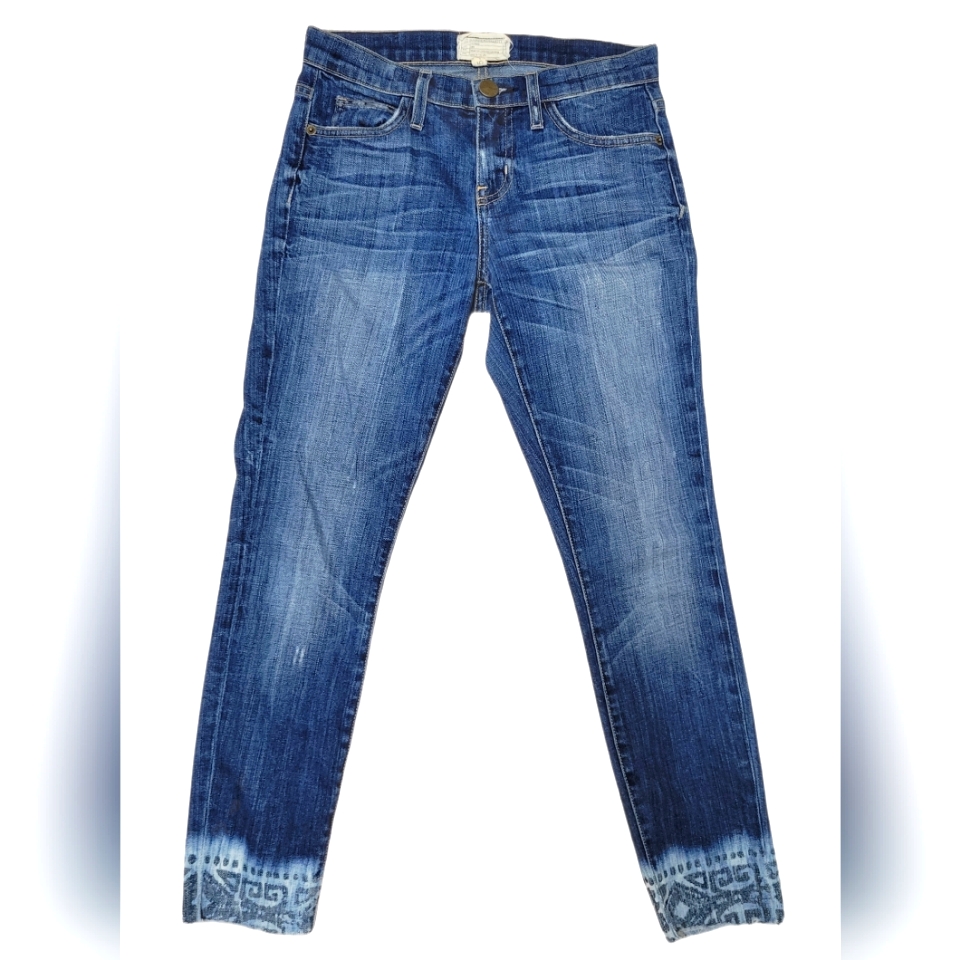 Current/Elliott Stenciled Stiletto Jeans Sz 0
